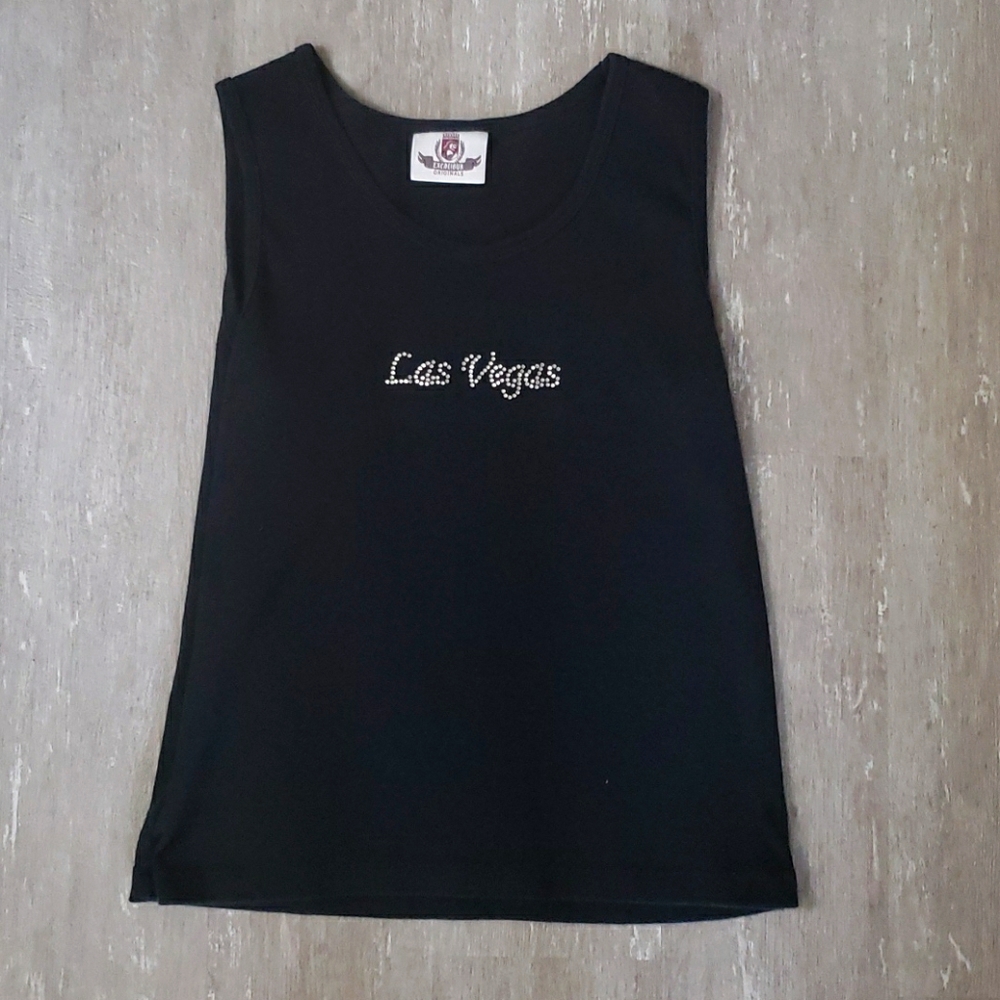 Rhinestone Las Vegas Tank Top